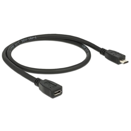 Delock prodlužovací kabel USB micro-B samec micro-B samice 0.5 m