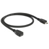 Delock prodlužovací kabel USB micro-B samec micro-B samice 0.5 m