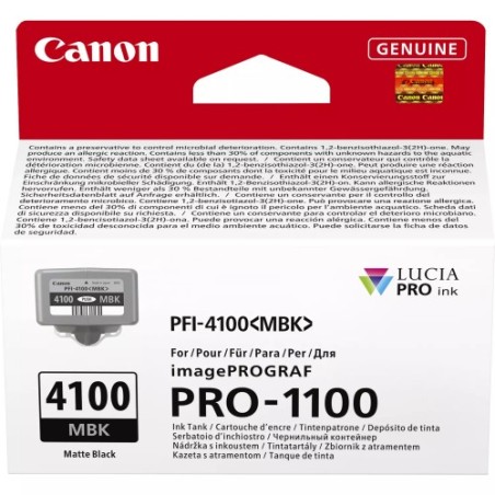 CANON Zásobník inkoustu PFI-4100 pro imagePROGRAF PRO-1100, Matte black (80ml)