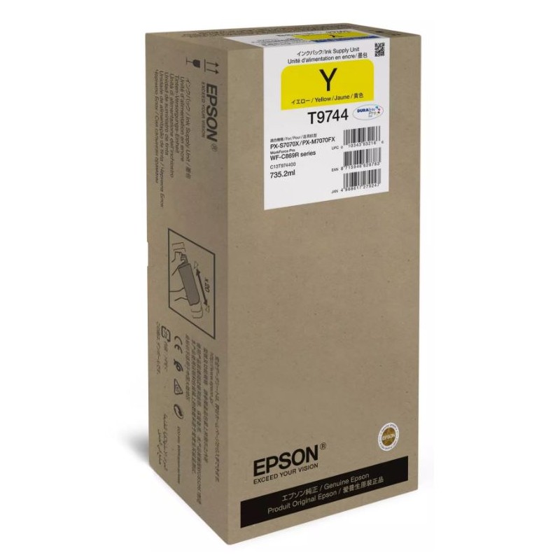 EPSON Ink bar WorkForce Pro WF-C869R Yellow XXL Ink Supply Unit 735,2 ml (84.000 str.)