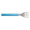 DIGITUS Instalační kabel CAT 6A U-FTP, 500 MHz Eca (EN 50575), AWG 23/1, 500 m buben, simplex, barva modrá