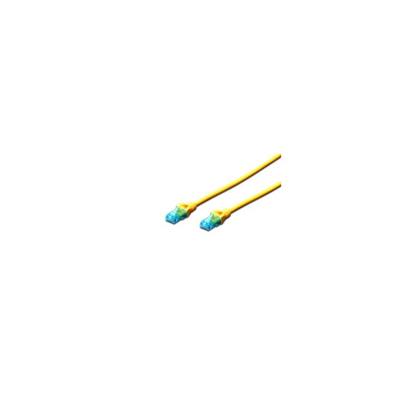 Digitus Ecoline Patch Cable, UTP, CAT 5e, AWG 26/7, žlutý 5m, 1ks