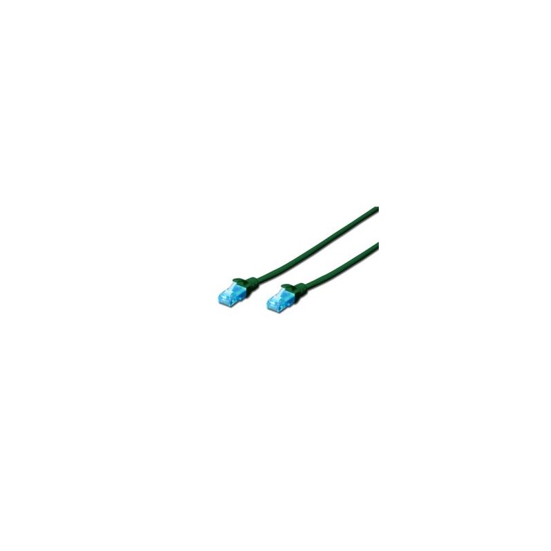 Digitus Ecoline Patch Cable, UTP, CAT 5e, AWG 26/7, zelený 5m, 1ks