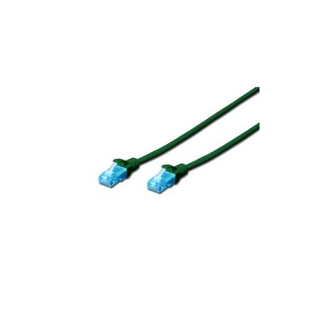 Digitus Ecoline Patch Cable, UTP, CAT 5e, AWG 26/7, zelený 5m, 1ks