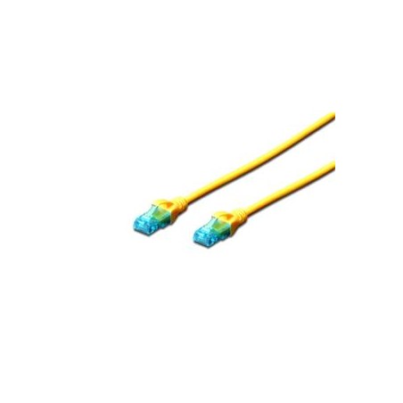 Digitus Ecoline Patch Cable, UTP, CAT 5e, AWG 26/7, žlutý 10m, 1ks
