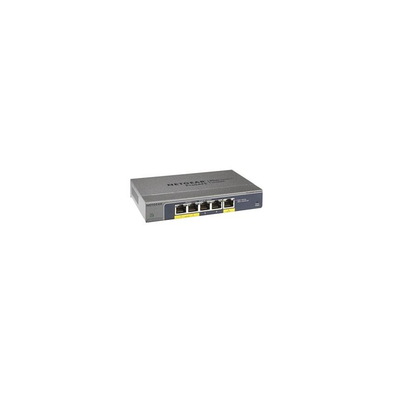 Netgear PLUS SWITCH, 5xGbE powering only via PoE switch (mngt. via PC utility-monitoring also via WEB)