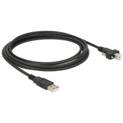 Delock kabel USB 2.0 typ A samec USB 2.0 typ B samec se šroubky 2m
