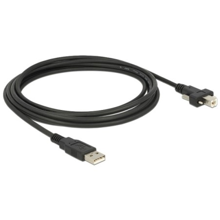 Delock kabel USB 2.0 typ A samec USB 2.0 typ B samec se šroubky 2m