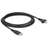 Delock kabel USB 2.0 typ A samec USB 2.0 typ B samec se šroubky 2m