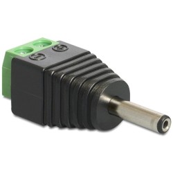 Delock Adaptér DC 1,3 x 3,5 mm samec svorkovnice 2 piny
