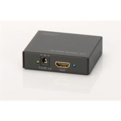 Digitus 4K HDMI Rozbočovač 1x2,, podporuje audio, DSD audio, HD Audio, černý