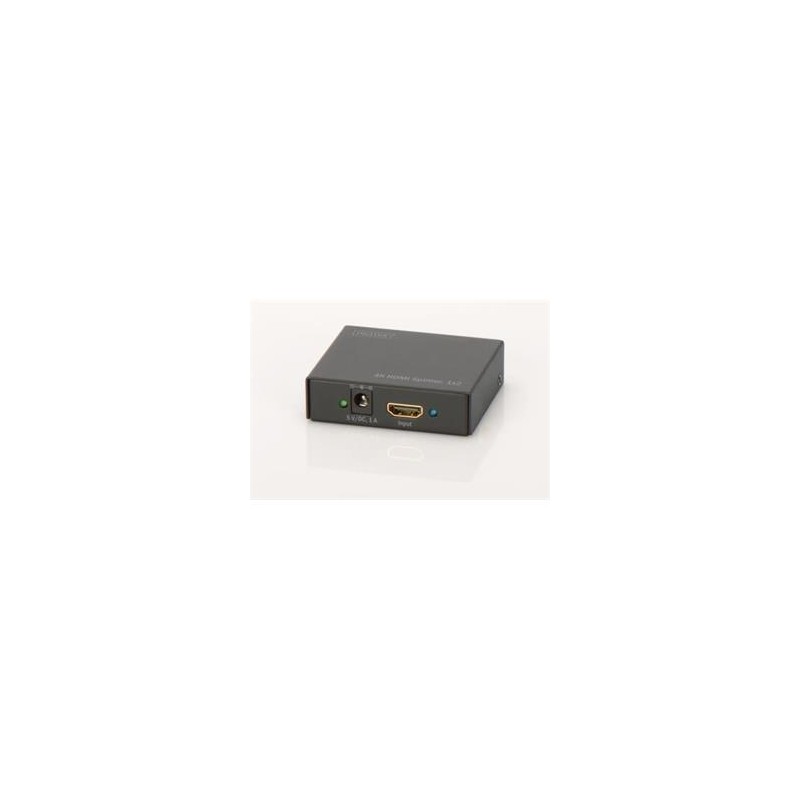 Digitus 4K HDMI Rozbočovač 1x2,, podporuje audio, DSD audio, HD Audio, černý
