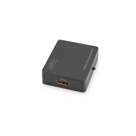 Digitus Video Převodník HDMI na VGA / audio, video rozlišení až 1080p (Full HD), malý kryt, černý