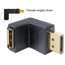 Delock Adapter Displayport 1.1 male Displayport female angled down