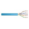 DIGITUS Instalační kabel CAT 6A U-UTP, 500 MHz Eca (EN 50575), AWG 23/1, buben 305 m, simplex, barva modrá