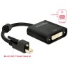 Delock Adaptér mini Displayport 1.2 samec se šroubky DVI samice 4K aktivní černý