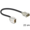 Delock Keystone modul HDMI samice HDMI samice 250° s kabelem