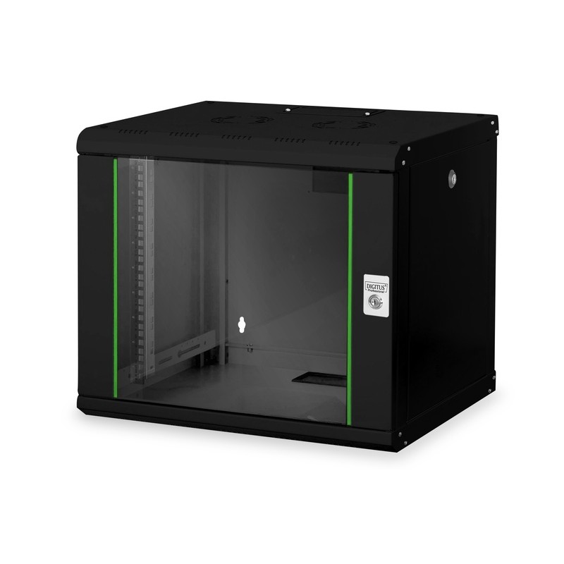 Digitus 9U skříň pro montáž na stěnu, Unique series 509x600x450 mm, barva černá (RAL 9005)