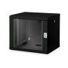 Digitus 9U skříň pro montáž na stěnu, Unique series 509x600x450 mm, barva černá (RAL 9005)