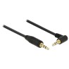 Delock Stereo Jack Cable 3.5 mm 3 pin male male angled 1 m black
