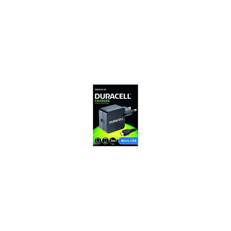 Duracell USB Nabíječka pro čtečky & telefony 2,4A včetně kabelu USB micro B černá 1m