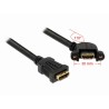 Delock Cable HDMI A samice HDMI A samice přišroubovatelná 110° nahnutá 25 cm