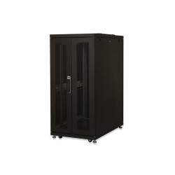 DIGITUS 26U serverový stojan, Unique Series ocelové přední dveře 1340x600x1000 mm s plexi sklem, černé (RAL 9005)