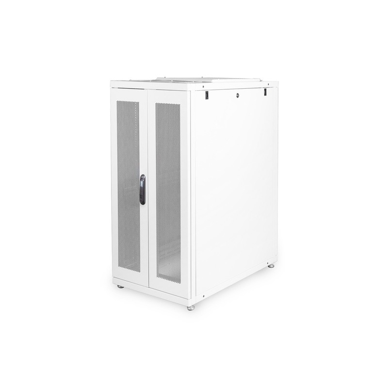 DIGITUS 26U serverový stojan, Unique Series, dveře z děrované oceli 1340x600x1000 mm, barva šedá (RAL 7035)