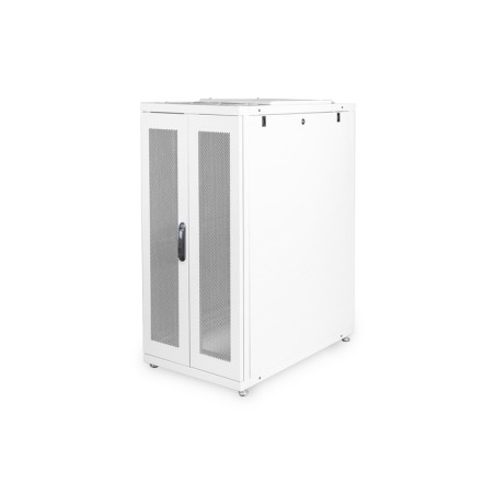 DIGITUS 26U serverový stojan, Unique Series, dveře z děrované oceli 1340x600x1000 mm, barva šedá (RAL 7035)