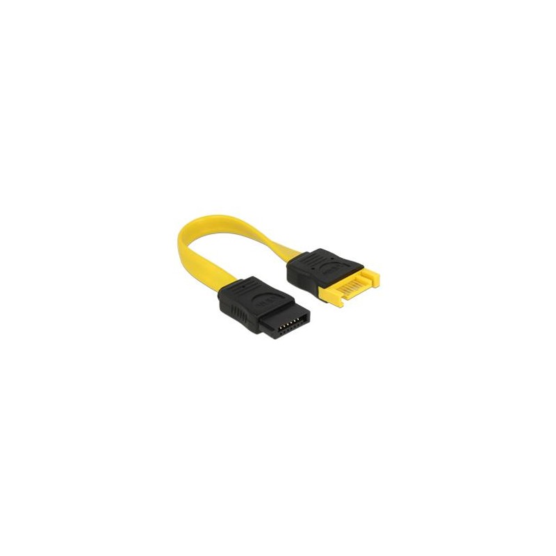 Delock Prodlužovací kabel SATA 6 Gb/s samec SATA samice 10 cm žlutý