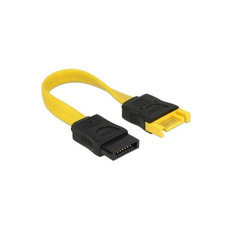 Delock Prodlužovací kabel SATA 6 Gb/s samec SATA samice 10 cm žlutý