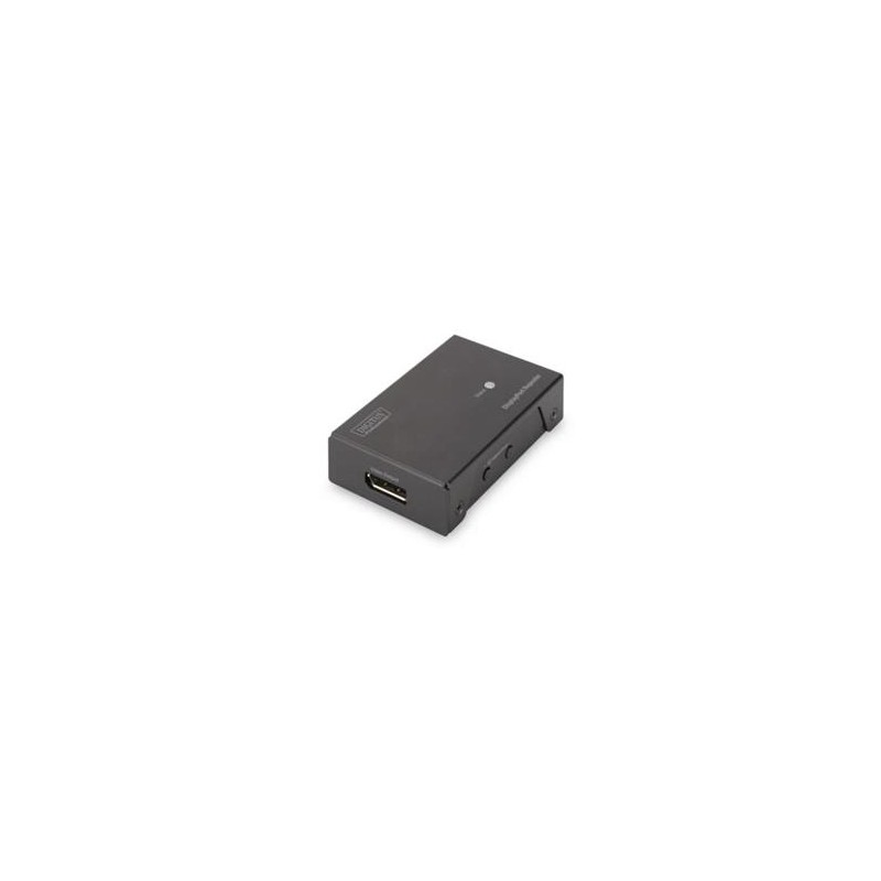 Digitus DisplayPort Opakovač na 20 m (Full HD) na 13 m (rozlišení 4K), kovové pouzdro, EQ, LED