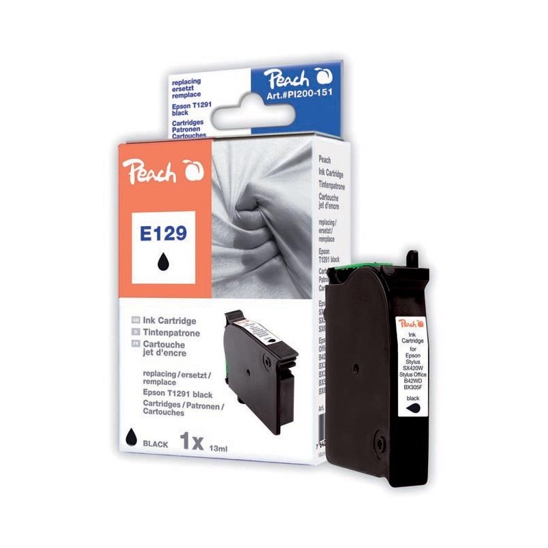 PEACH kompatibilní cartridge Epson T1291, Black, 11,5 ml