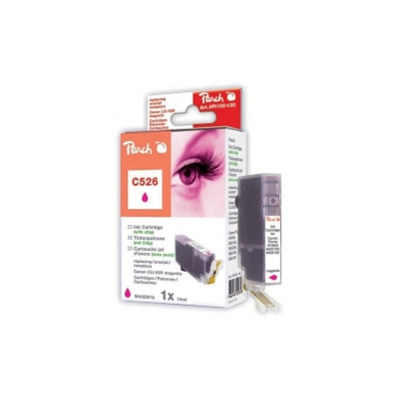PEACH kompatibilní cartridge Canon CLI-526M, Magenta, 10 ml