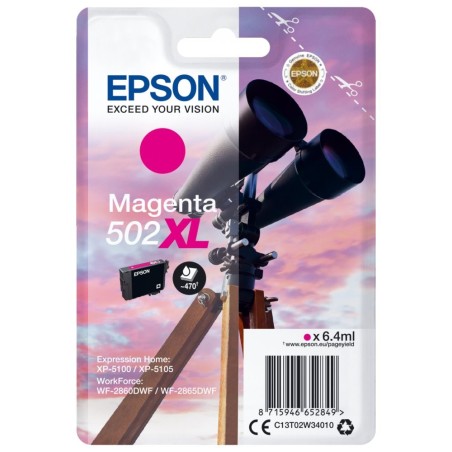 EPSON ink bar Singlepack "Dalekohled" Magenta 502XL Ink, BAR 470 stran