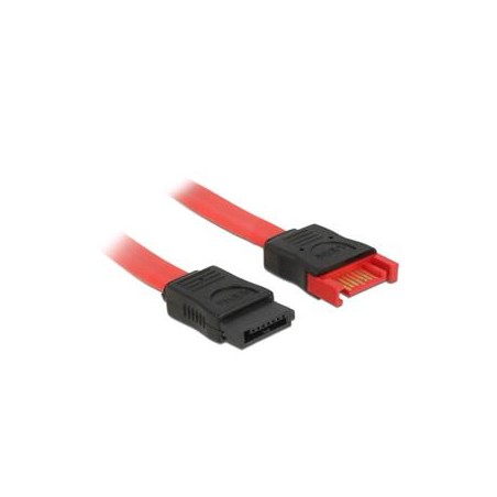 Delock Prodlužovací kabel SATA 6 Gb/s samec SATA samice 20 cm červený