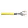 DIGITUS Instalační kabel CAT 7A S-FTP, 1500 MHz Dca (EN 50575), AWG 22/1, 1 000 m buben, simplex, barva žlutá