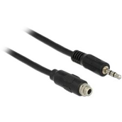 Delock Cable Stereo Jack 3.5 mm female panel-mount Stereo Jack 3.5 mm male 100 cm