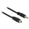 Delock Cable Stereo Jack 3.5 mm female panel-mount Stereo Jack 3.5 mm male 100 cm