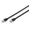 CAT 6 S-FTP outdoor patch cable, Cu, PE, AWG 27/7, length 3 m, black sheath color