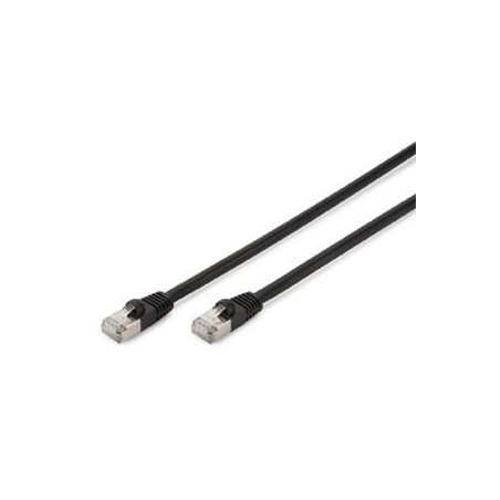 CAT 6 S-FTP outdoor patch cable, Cu, PE, AWG 27/7, length 2 m, black sheath color