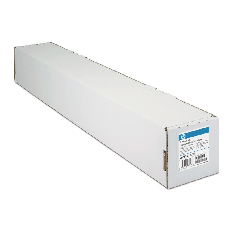 HP Universal Instant-dry Satin Photo Paper, 200 microns (7.9 mil) • 200 g/m2 • 1067 mm x 30.5 m, Q6581A