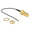 Delock Antenna Cable RP-SMA Jack Bulkhead MHF IV/ HSC MXHP32 compatible plug 100 mm 0.81 thread length 10 mm