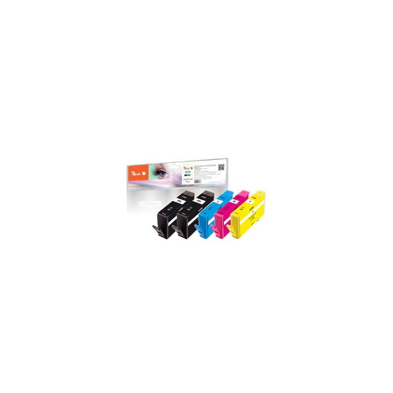 PEACH kompatibilní cartridge HP No.364 new chip MultiPack Plus, 2x9 ml, 3x6.2 ml
