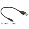 Delock Cable USB Type-A Plug Power DC 3.0 x 1.1 mm male 27 cm