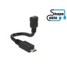 Delock Cable USB 2.0 Micro-B male USB 2.0 Micro-B female OTG ShapeCable 0.15 m