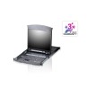 ATEN KL1516AN-AXA-AG 16P CAT-5 High Density Dual Rail LCD KVM SW 19INCH W/LED/Cable/USA KB/EU