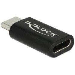 Delock Adaptér SuperSpeed USB 10 Gbps (USB 3.1 Gen 2) USB Type-C samec port samice černý