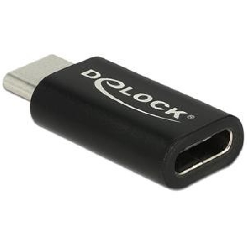 Delock Adaptér SuperSpeed USB 10 Gbps (USB 3.1 Gen 2) USB Type-C samec port samice černý