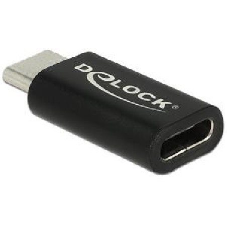 Delock Adaptér SuperSpeed USB 10 Gbps (USB 3.1 Gen 2) USB Type-C samec port samice černý
